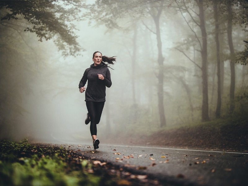 lady running outdoors